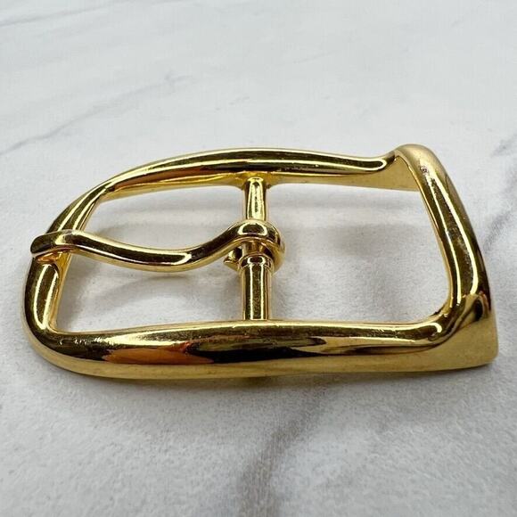 Vintage Gold Tone Simple Basic Belt Buckle for up to 1 Inch Belt - Picture 3 of 8